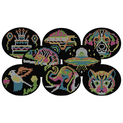 NEW - Lite-Brite Oval HD - Includes 650 Colorful Pegs and 8 Design Templates!