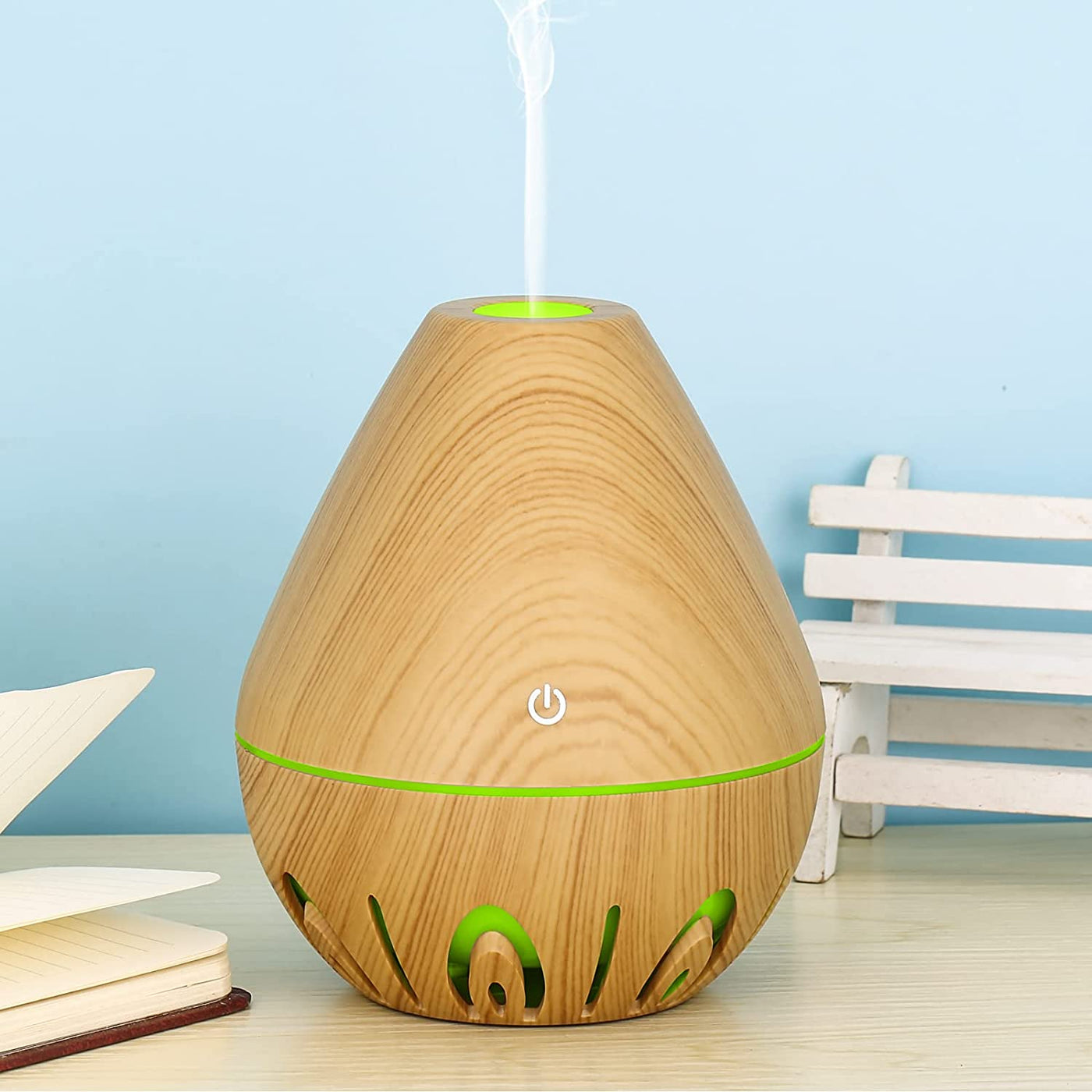 Color Changing Mini Essential Oil Diffuser, Cool Mist Humidifier with 3 Color Changing LED Lights, Waterless Auto Off, Aromatherapy Diffuser