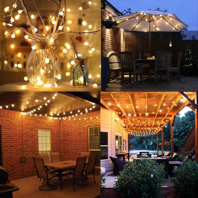 9.84Ft 20 Leds Globe Christmas String Lights Starry Fairy Lights, Battery Operated Ball String Lights for Outdoor Indoor Bedroom, Garden, Patio, Wedding, Christmas Tree, Warm White