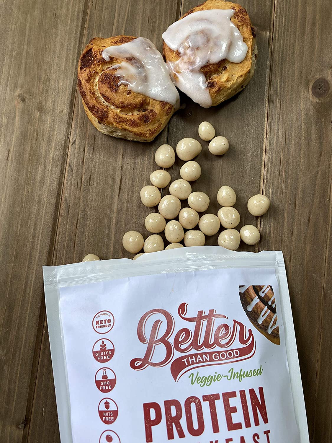 Better Than Good Sweet Keto Cinnamon Roll Crunch Protein Puffs (8