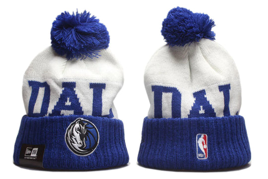 New Era Official NBA Sideline Sport Embroidered Cuffed Knit Hat with Pom