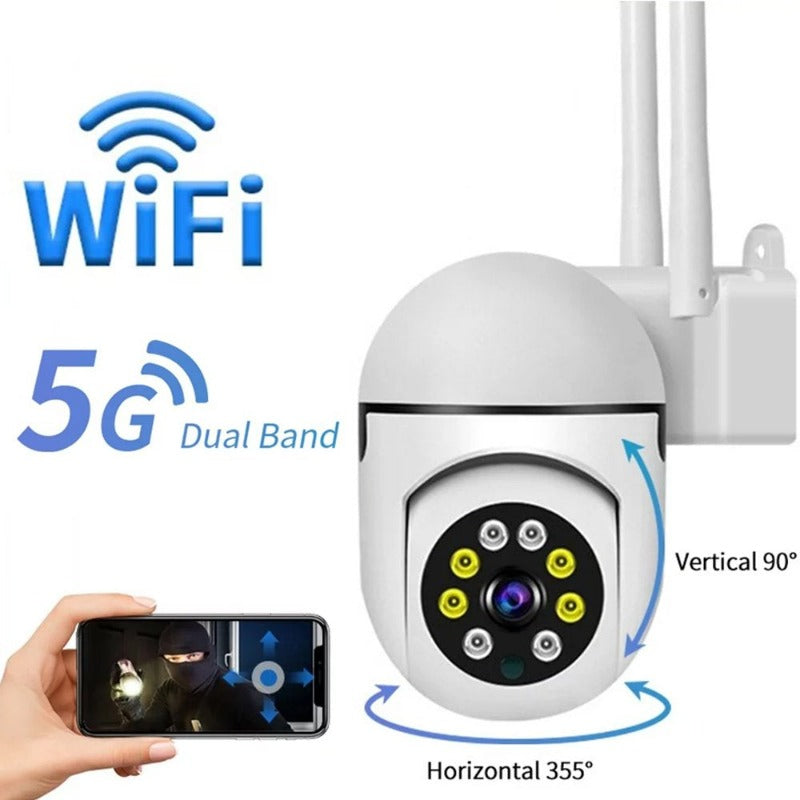 2.4Ghz & 5G Security Camera, 1080P Wireless Security Cameras Outdoor, 360 Degrees outside Surveillance Cameras for Home Security with Motion Detection, 2-Way Audio