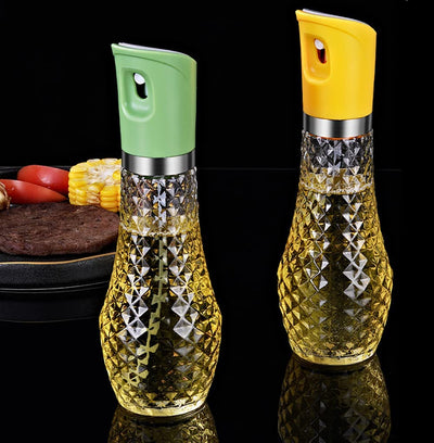  Olive Oil Sprayer Mister for Cooking Oil Spray bottle for Air Fryer Cooking Spritzer Glass Bottle Kitchen Gadgets for BBQ,Salad,Baking,Grill 260ml (Green)