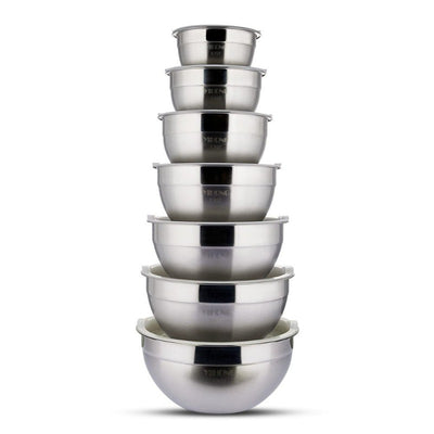 7 Pcs Stainless Steel Mixing Bowls Set,Metal Bowls with Lids for Kitchen, 0.7-4.5 Quarts