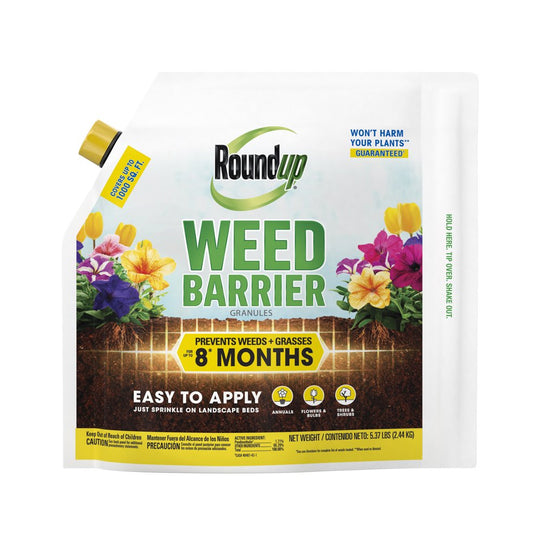Roundup Weed Barrier Granules - Weed Preventer for Landscapes, 5.4 Lbs