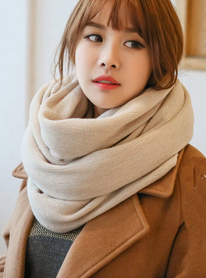 Wander Agio Womens Warm Winter Infinity Scarves Set Blanket Scarf Pure Color