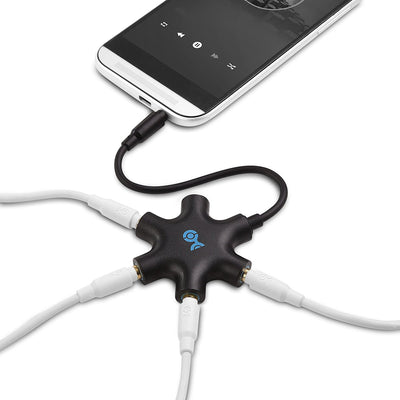 Cable Matters 5-Way Headphone Splitter with 5-Pack Audio Cables