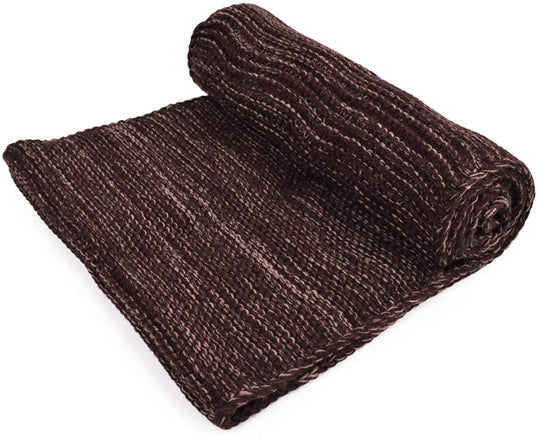 Two-Tone Winter Knit Warm Infinity Loop Circle Scarf