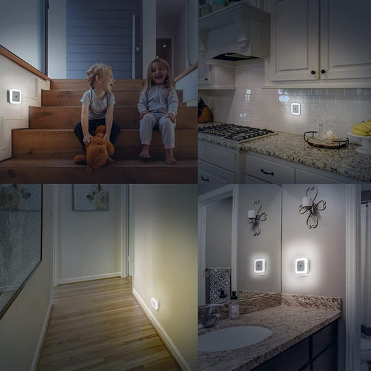 6 Pack LED Night Lights - Super Smart Dusk to Dawn Sensor