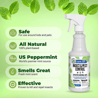 Mighty Mint - 16oz Insect and Pest Control Peppermint Oil - Natural Spray for Spiders, Ants, and More