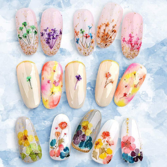Acrylic Dried Flower Nail Art Set