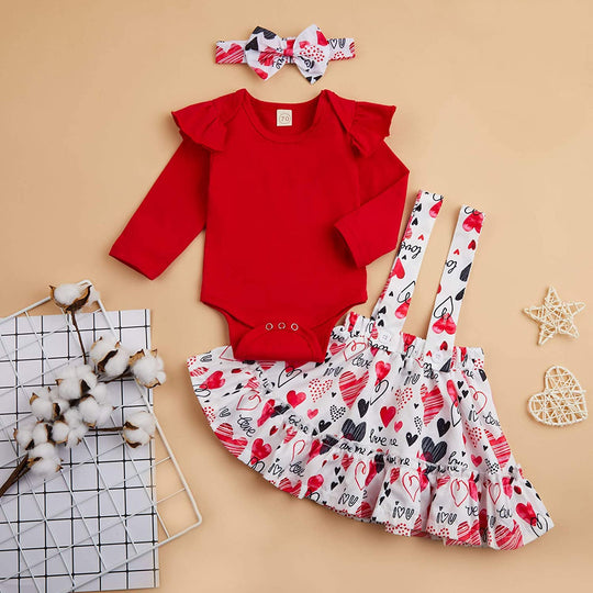 Toddler 3 Piece Valentines Day Outfit Set
