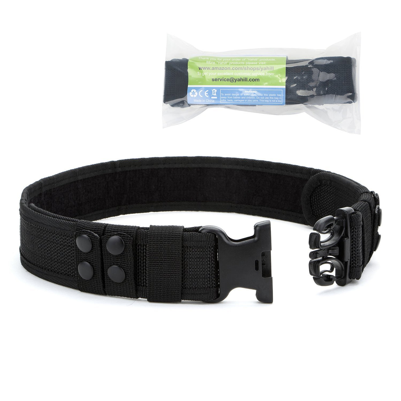 Yahill Security Tactical Belt Combat Gear Adjustable Heavy Duty Police Military Equipment Accessories for Sports Outdoor
