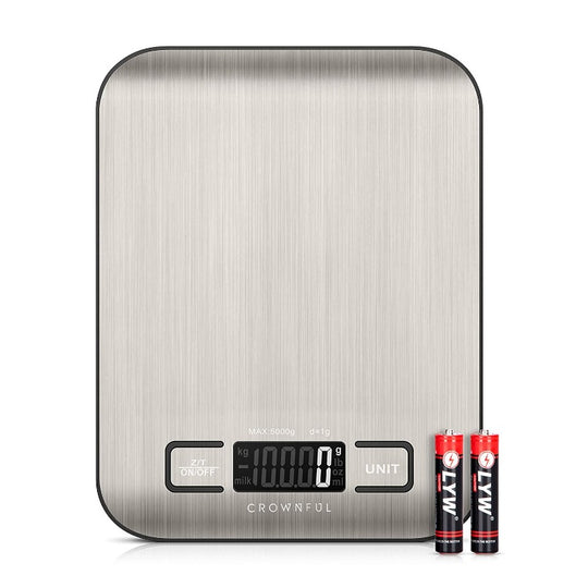 Crownful 5 Unit 11LB Digital Food Scale With Tare Function And LCD Screen (Batteries Included)