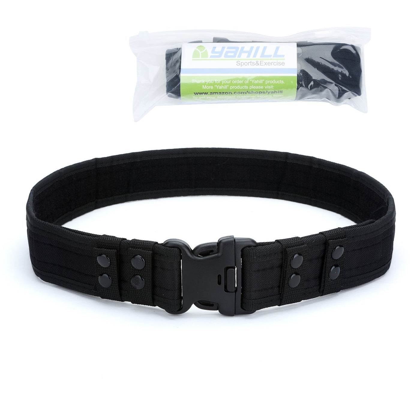 Yahill Security Tactical Belt Combat Gear Adjustable Heavy Duty Police Military Equipment Accessories for Sports Outdoor