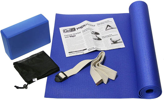 GoFit 5 Piece Yoga Kit - 68” x 24” Mat