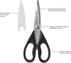 KitchenAid All Purpose Shears with Protective Sheath, 8.72-Inch, Black