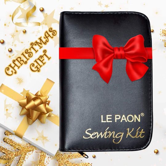 Sewing Kit for Traveler, Adults, Beginner, Emergency, DIY Sewing Supplies Organizer Filled with Scissors, Thimble, Thread, Elastic,Sewing Needles, Storage,Tape Measure etc (Black, X) Great Gift