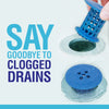 Tubshroom Revolutionary Hair Catcher Drain Protector for Tub Drains (No More Clogs) Blue