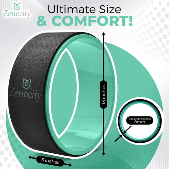 Yoga Wheel - The Best Balance Accessory for Stretching | Posture Fit Padding Technology Keeps You Comfortable & Stable While You Stretch | Fits All Sized People | Holds 440 LBS