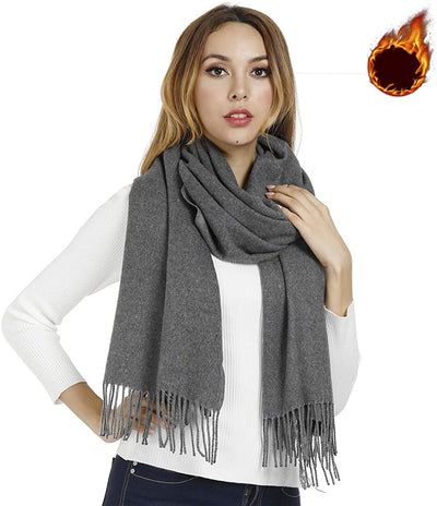 Thick Winter Scarf for Women Men, Soft Warm Cashmere Shawls Wraps, Large Size