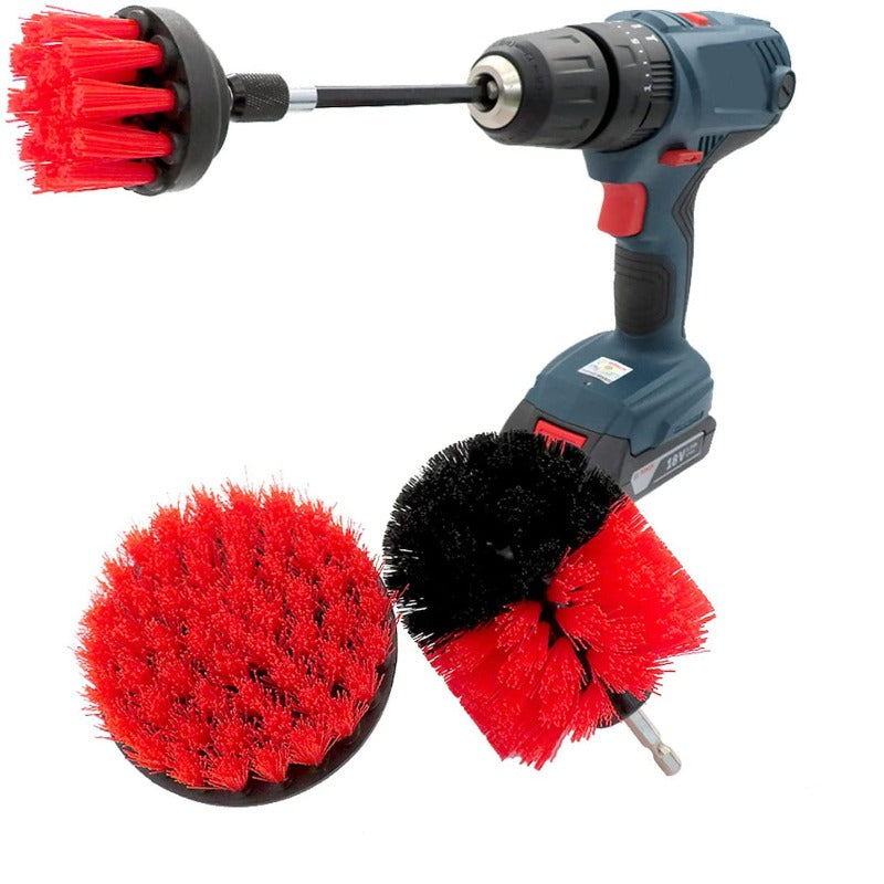 4 Pc Ultra Stiff Drill Powered Cleaning Brushes Kit