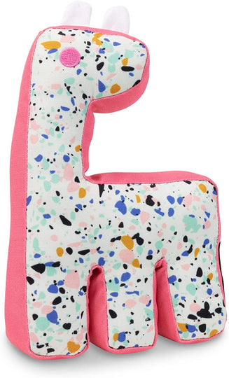 Now House for Pets by Jonathan Adler Canvas Terrazzo Giraffe Chew Toy