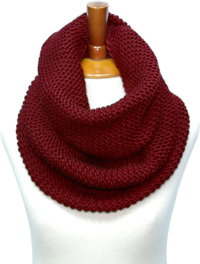 Basico Infinity Scarf | Winter Crochet Knit Scarf in One Size