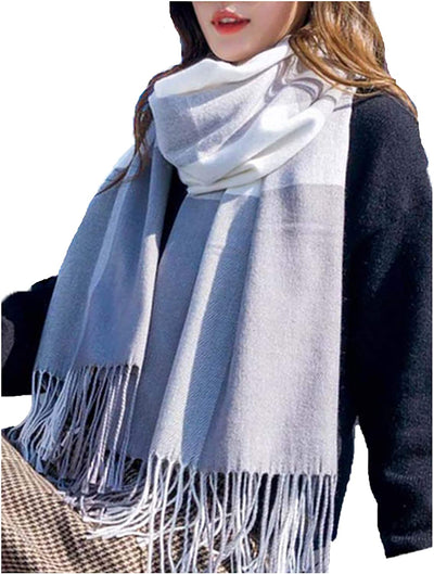 Wander Agio Women's Fashion Scarves Long Shawl Winter Thick Warm Knit Large Plaid Scarf