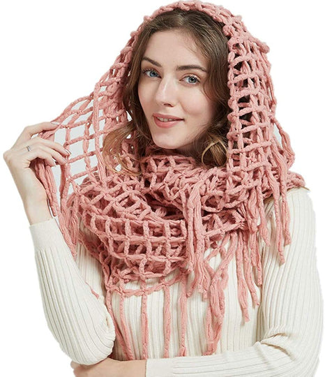 Winter Women Thick Cable Knit Ribbed Infinity Circle Loop Scarf