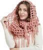 Winter Women Thick Cable Knit Ribbed Infinity Circle Loop Scarf