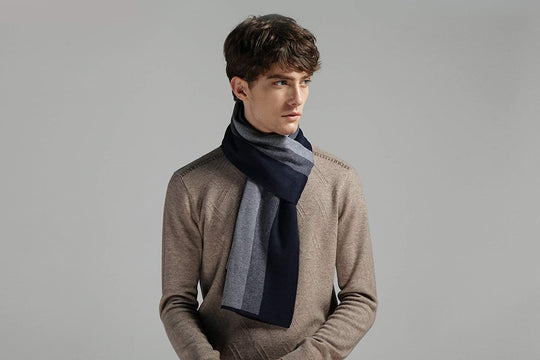 Eagool Knitting Scarf for Men Gift Idea Extremely Warm Super Soft Wool Scarf for Winter Autumn and Spring