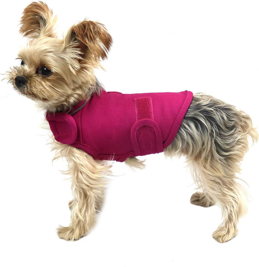  Comfort Dog Anxiety Relief Coat, Dog Anxiety Calming Vest Wrap for Thunderstorm,Travel,4th of July Fireworks,Vet Visits,Separation Anxiety Relief for Dogs (X-Small (Pack of 1), Rose)