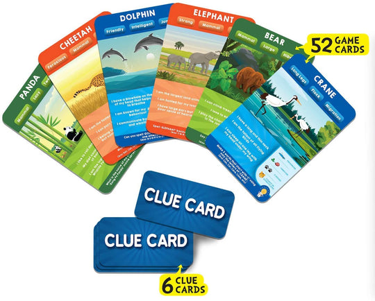 Skillmatics Educational Game : Animal Planet - Guess in 10 (Ages 6-99) | Card Game of Smart Questions | General Knowledge for Kids, Adults and Families | Gifts for Boys and Girls