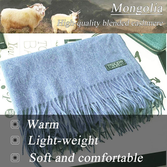 Thick Winter Scarf for Women Men, Soft Warm Cashmere Shawls Wraps, Large Size