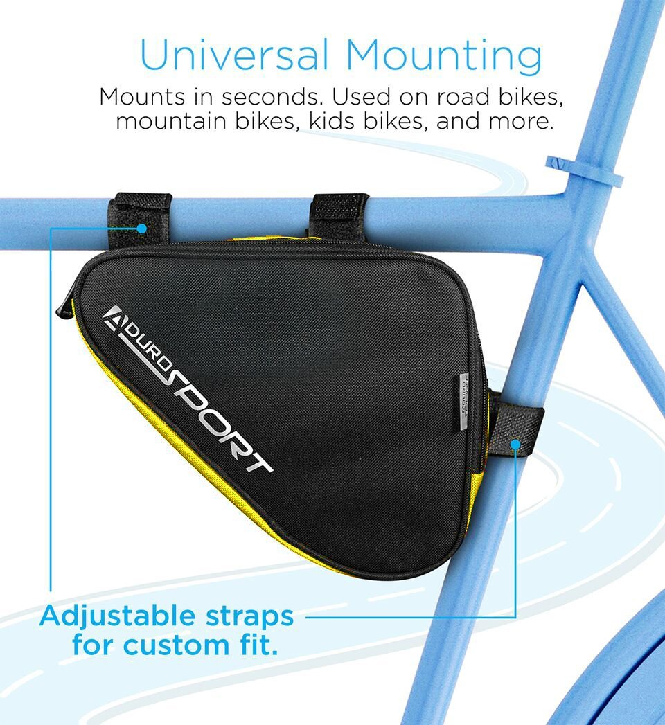 Sport Bicycle Triangle Storage Strap-On Bag