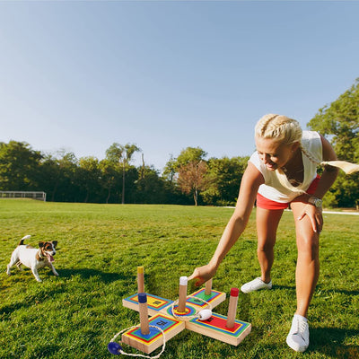 Ring Toss Game for Kids, Families Parent-Child Lawn Game Set, Backyard Games Adult and Family Outdoor Games 