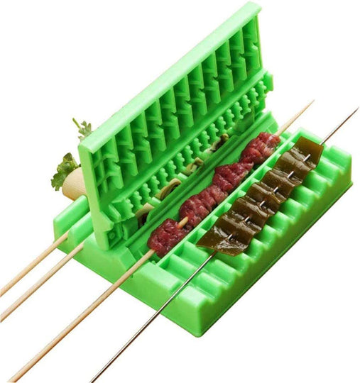  Barbecue Meat Skewer Machine BBQ Meat String Device Quick Portable Meat Skewer Box Easy Skewer Tools Kebab Maker BBQ Gadget