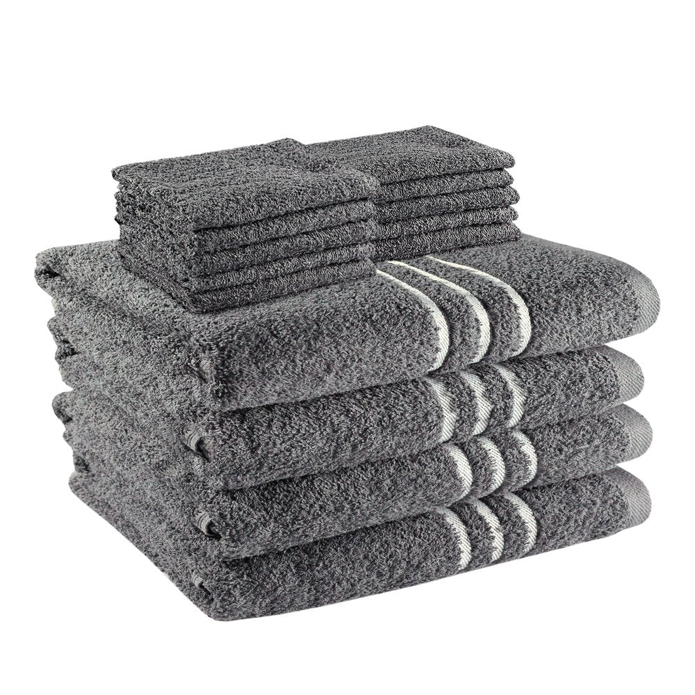 14 Piece Soft & Plush Cotton-Recycled Polyester Bath Towel Set