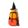 Halloween Orange Foam Triple-Stack-Pumpkin Witch Decoration