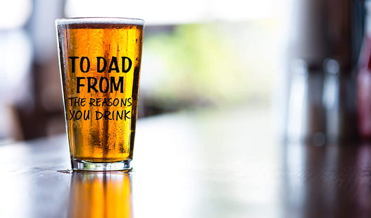 To Dad From The Reasons You Drink Funny Christmas Gift From Wife Son Daughter Kids- Best Gift Ideas For Family Dads Birthday Bday Beer Glass Mug Dad's Father Day Gag Gifts Fathers Gofts Guft