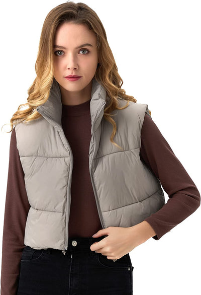  Women's Cropped Puffer Vest