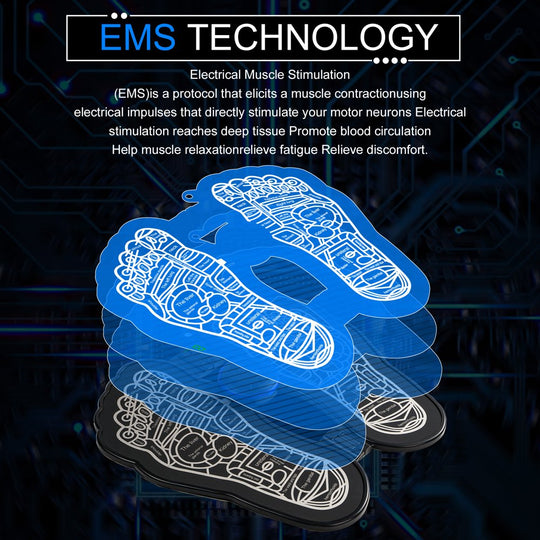 EMS Foot Massager for Neuropathy, 6 Modes Mat Pad Portable Foot Massage & Pain Relief
