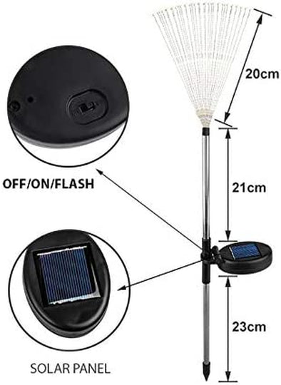  Solar Firework Light, 105 LED Multi Color Outdoor Firework Solar Garden Decorative Lights for Walkway Pathway Backyard Christmas Decoration Parties (2 Pieces)