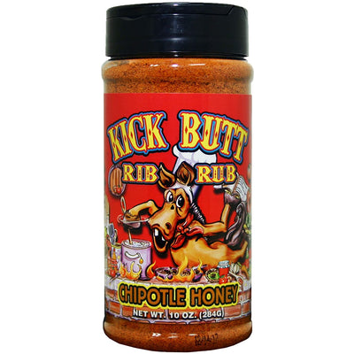 KICK BUTT Seasoning Gourmet Gift Set - 3 Pack - Premium Chicken, Rib Rub and Steak Seasoning for Chicken Wings, Steak and Pork on the Barbecue Grill