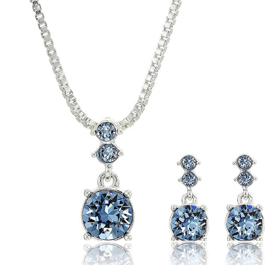  Women's 3 Piece Boxed Set Necklace & Pierced Earrings