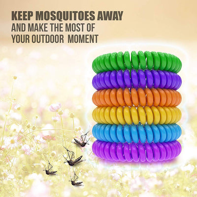 12 Pack Mosquito Repellent Bracelet Band [INDIVIDUALLY WRAPPED] Insect Bug