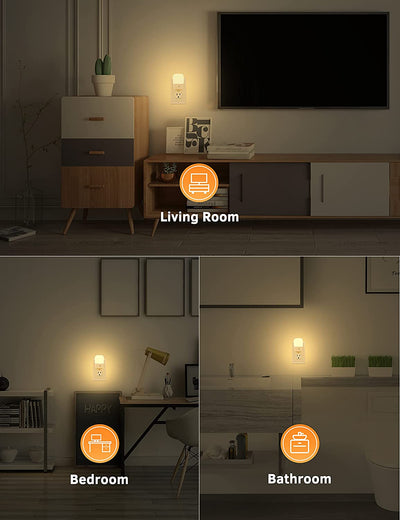  Bright Night Light with Dusk to Dawn Sensor 2 Pack