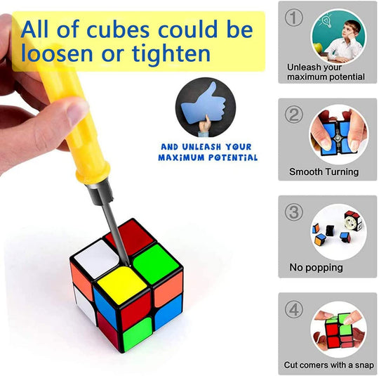 Puzzle Speed Cube Set, Puzzle Cube Bundle 2x2 3x3 - 5 Pack