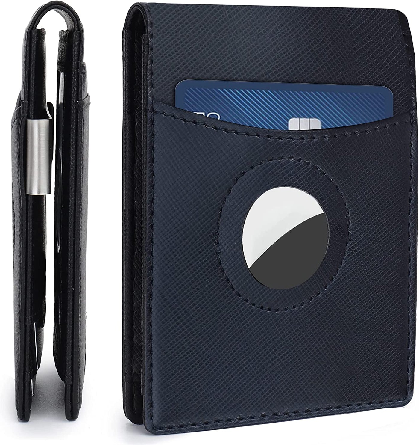  Mens Wallet with Airtag Slot and Money Clip RFID Blocking